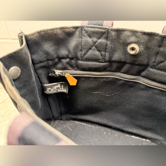 SOLD HERMES Vintage Unisex Y2K 100% Cotton Canvas Fourre Tout PM (Mini Tote) - Picture 10 of 16